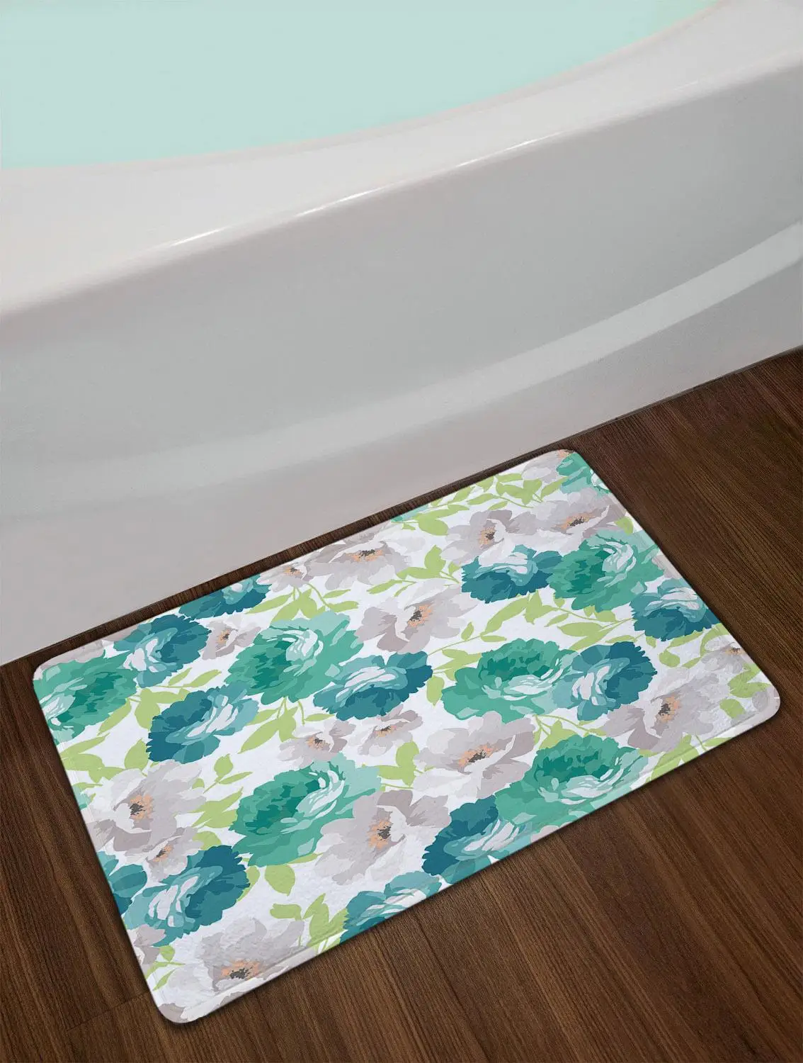 Водонепроницаемая Шторка для ванной занавеска с акварельным цветочным узором и