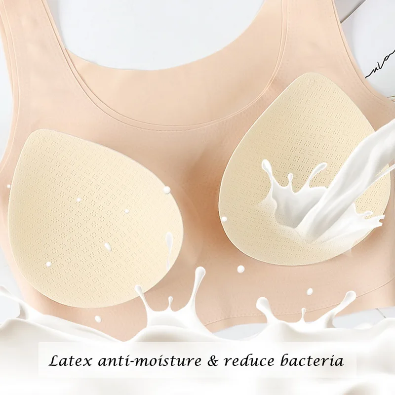 

Seamless Comfort Padded Yoga Sports Women Stretch Bra Crop Top Vest Sleep Bra Wireless Bras Sleep Top Tank Female Sport