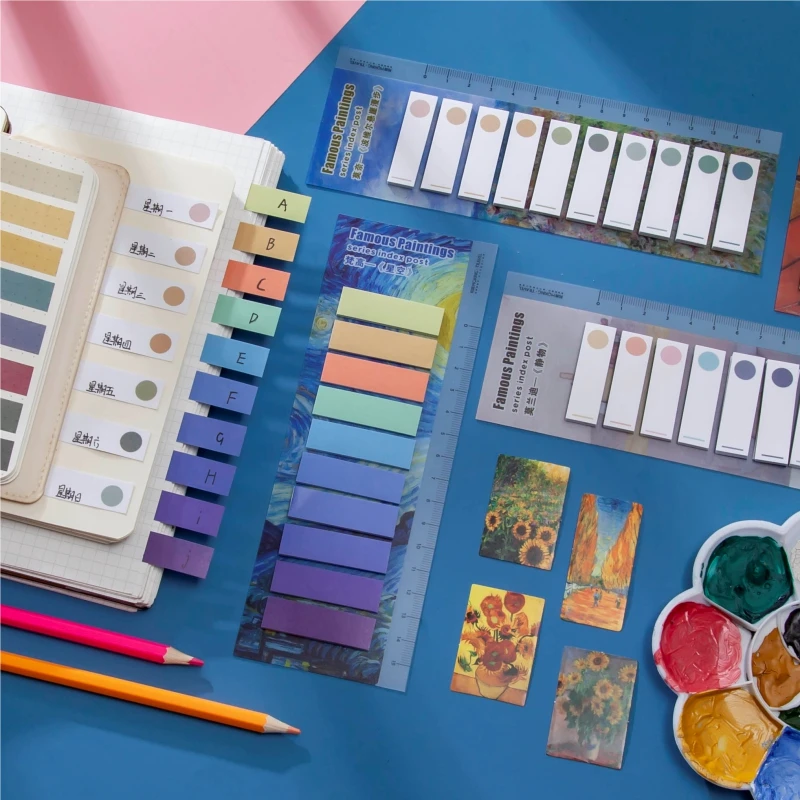 Yoofun 150 листов стикеры с цветными листьями Morandi Стикеры для заметок цветные