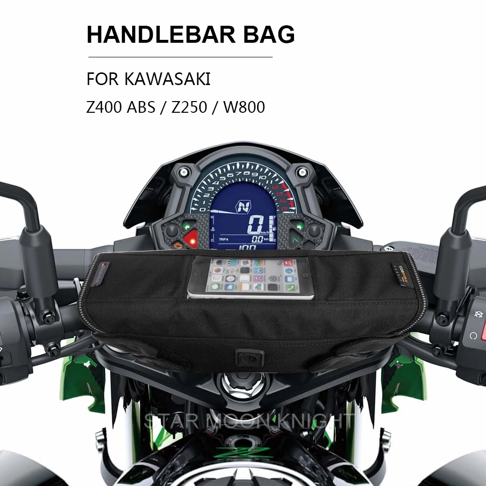 

For Kawasaki Z400 ABS Z250 Z 250 W800 Z 400 W 800 Motorcycle Accessories Nylon Waterproof Storage Handlebar bag Travel Tool bags