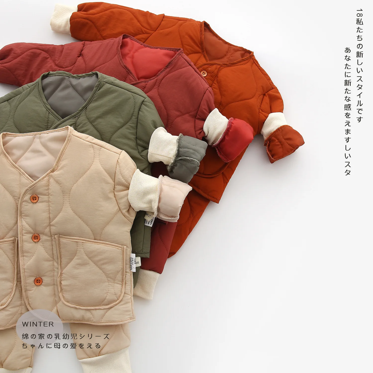 Комплект одежды для новорожденных мальчиков и девочек на осень зиму теплая