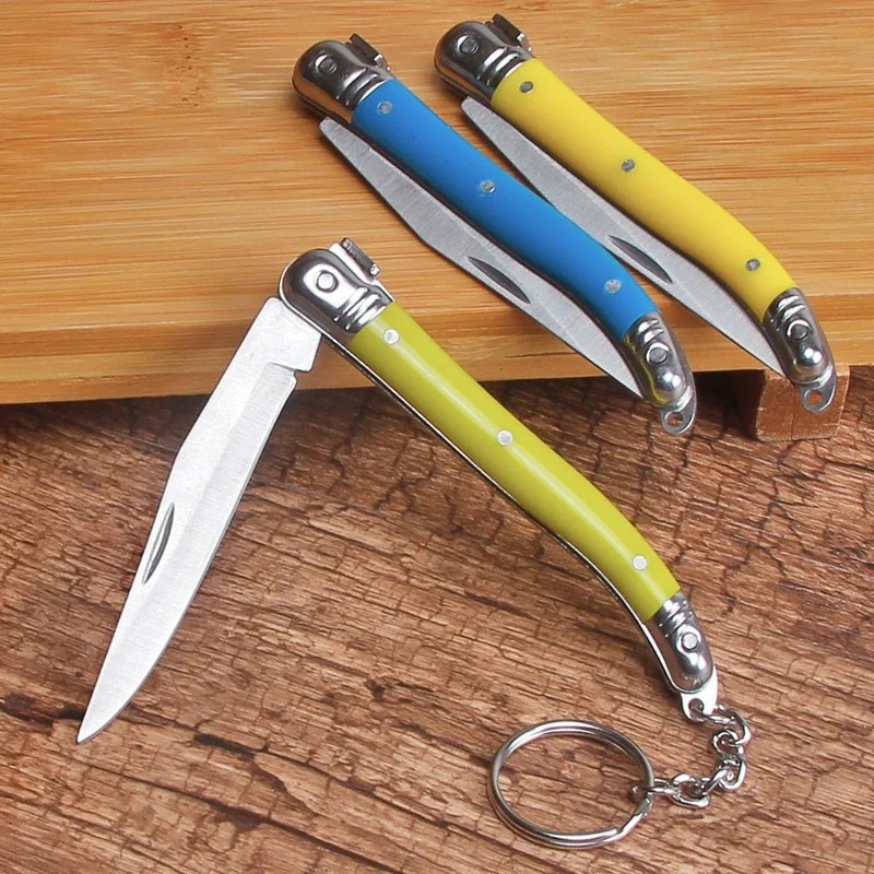 

Portable Outdoor Camping Folding Knife Mini Survival Hunting Knife Self-defense Pocket Knives BBQ Hunting Tool Fruit