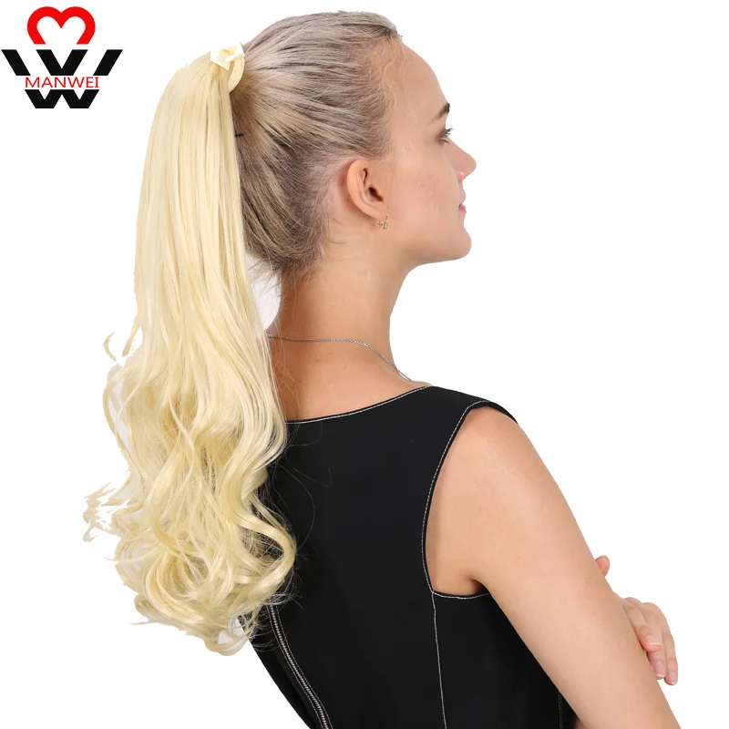 MANWEI длинные кудрявые заколки для волос хвост накладные волосы конский шиньон с