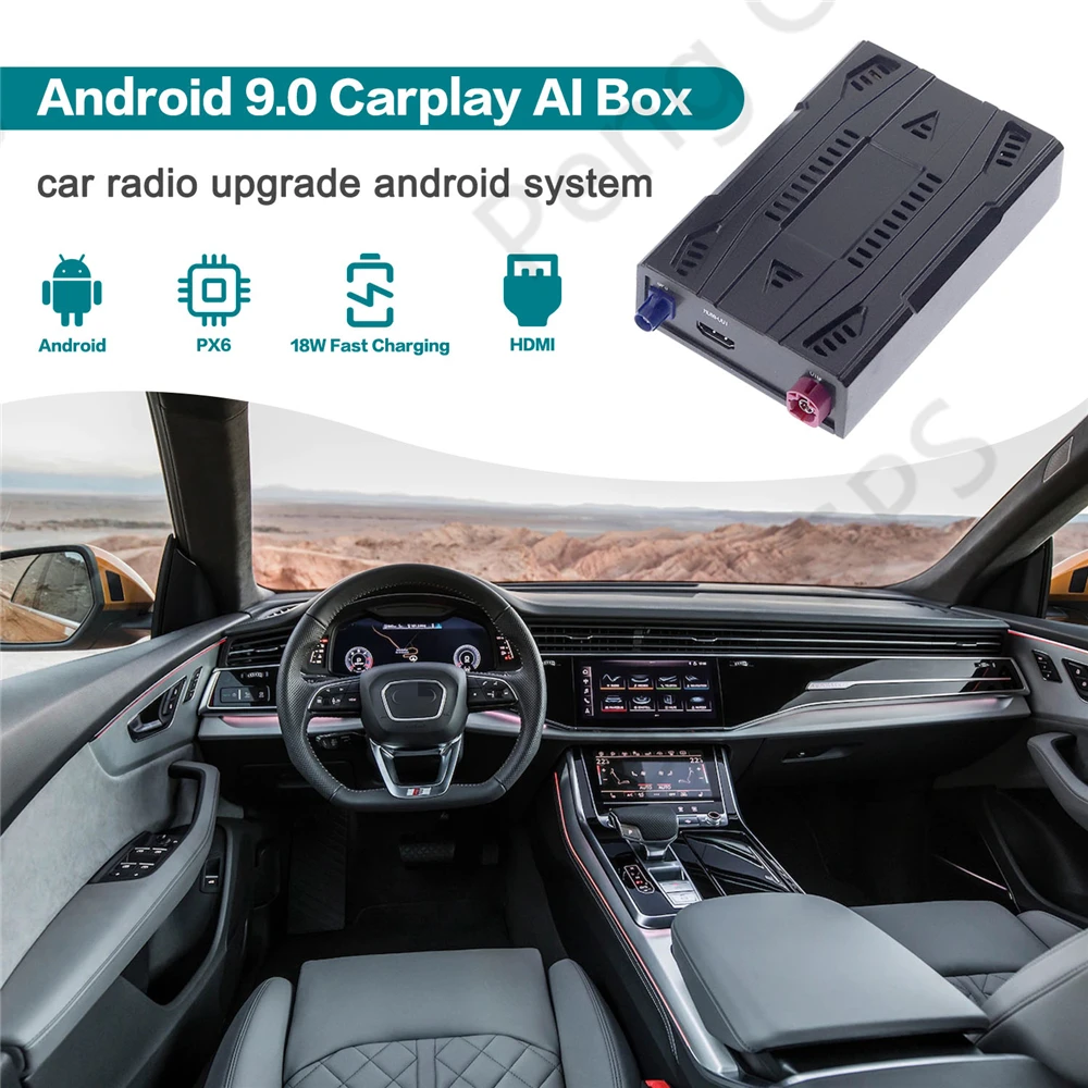 

NEW Wireless Apple CarPlay AI Box Android Auto for Audi Q8 Universal Car Android Multimedia Player Box Android 9.0 System