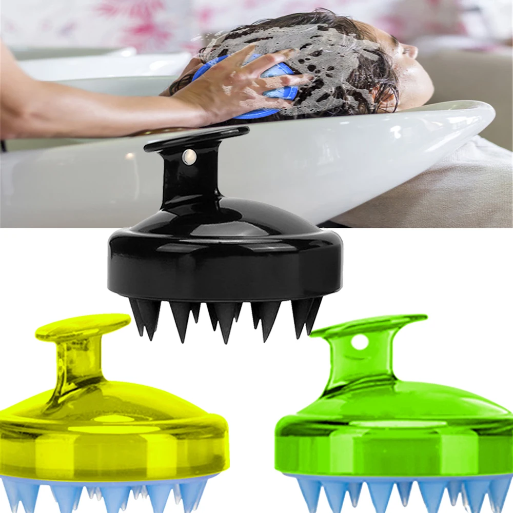 Силиконовая щетка для мытья волос и тела Массажная головы душа портативная спины
