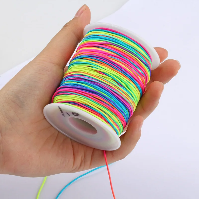 

Multi Size DIY Elasticity Thread Colorful Core-spun Elastic String DIY Handicraft Beads Thread Clothing Materials Supplies