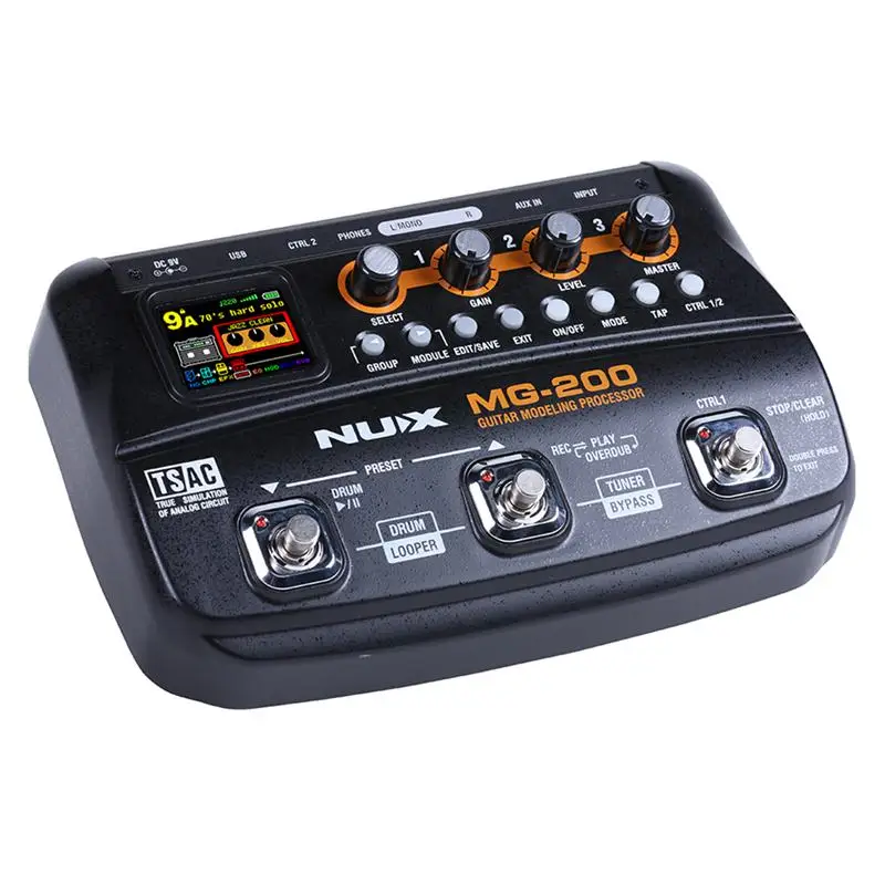 NUX MG-200 процессор для гитары многофункциональная педаль гитарных эффектов 55 70