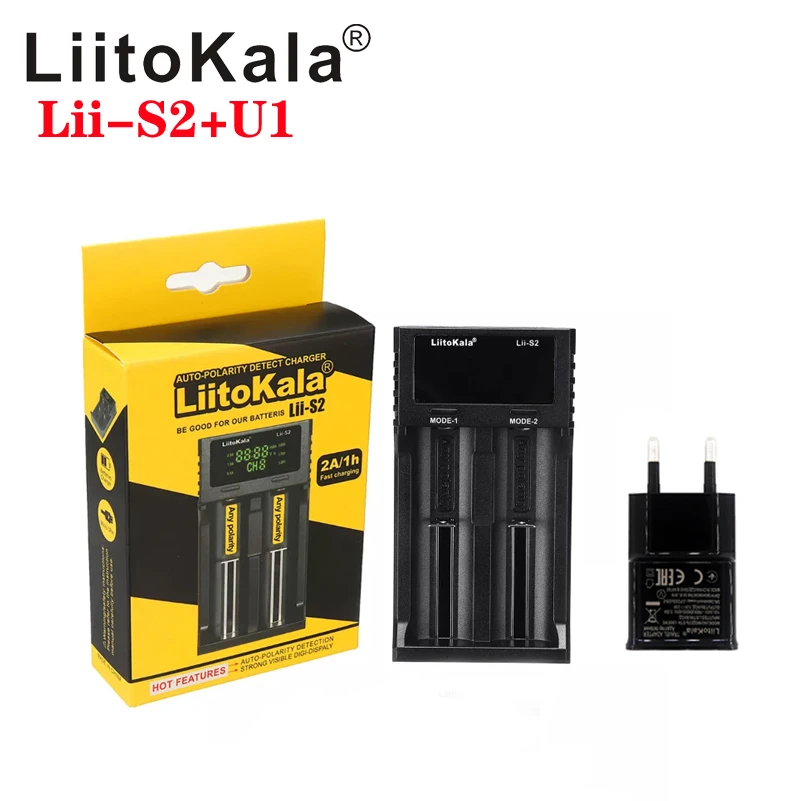 

2023 LiitoKala lii-S1lii-S2 lii-S4 LCD 3.7V 18650 18350 18500 16340 21700 26650 1.2V AA AAA NiMH lithium-battery Charger