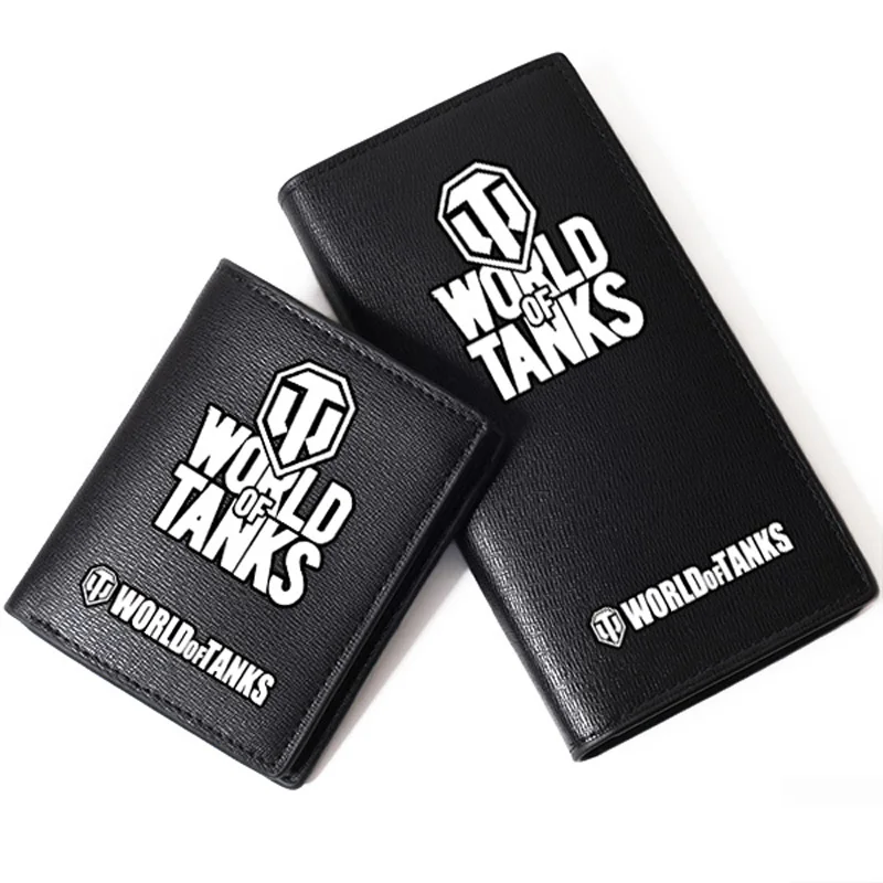 Game World of Tanks Printing Unisex Long Wallet Pu Leather Men Short Coin Purse Fashion Passport ID Card Holder Money Bag