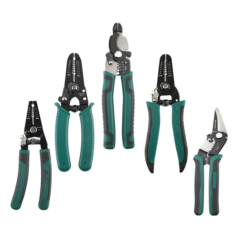 Кусачки для снятия изоляции многоинструментальный инструмент для ремонта плоскогубцы кабель для зачистки проводов обжимной инструмент плоскогубцы комбинация