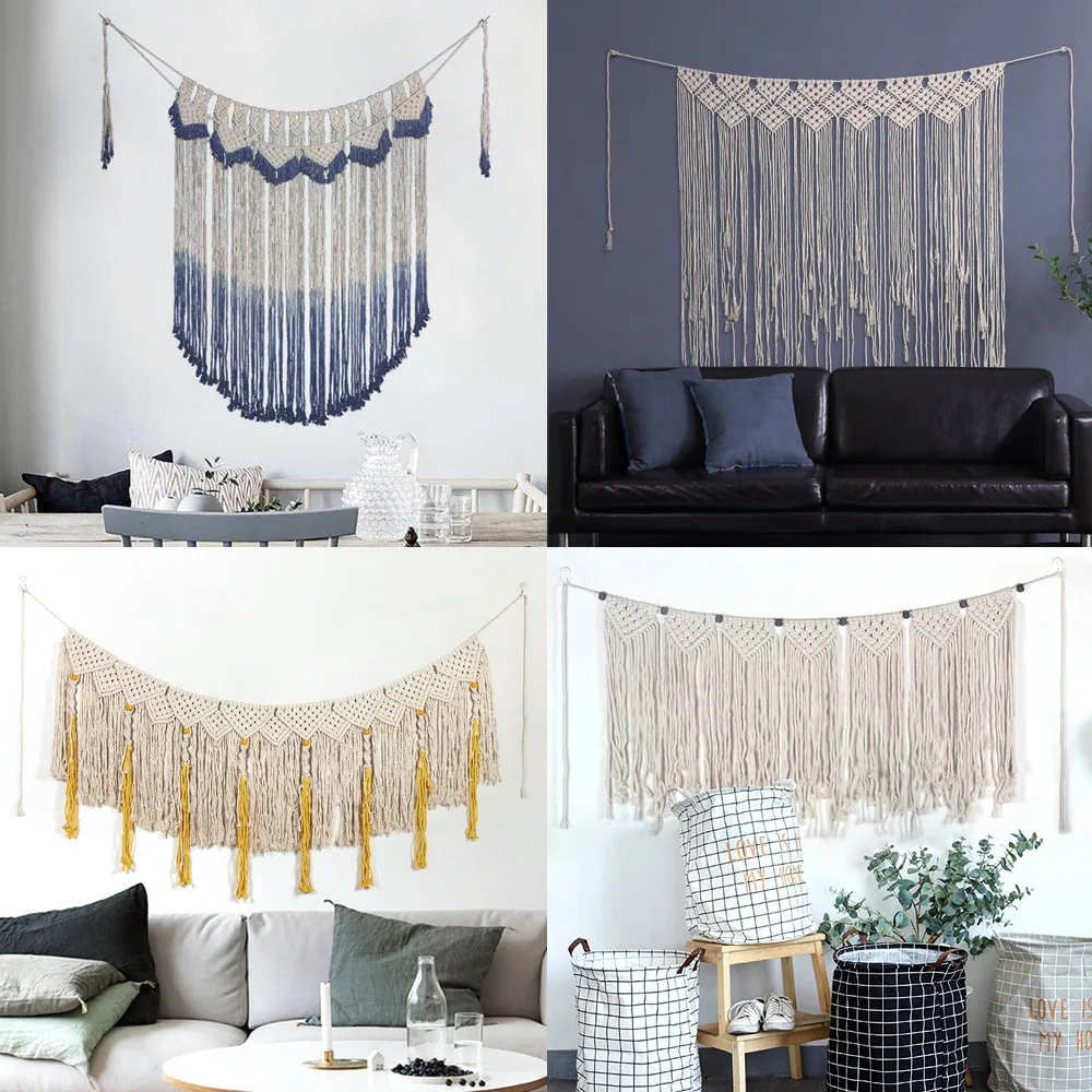 

2019 Home Decoration Wall Hanging Handmade Cotton Braided Tapestry Bohemian Wall Decoration Sofa Background Hanging Tapestries