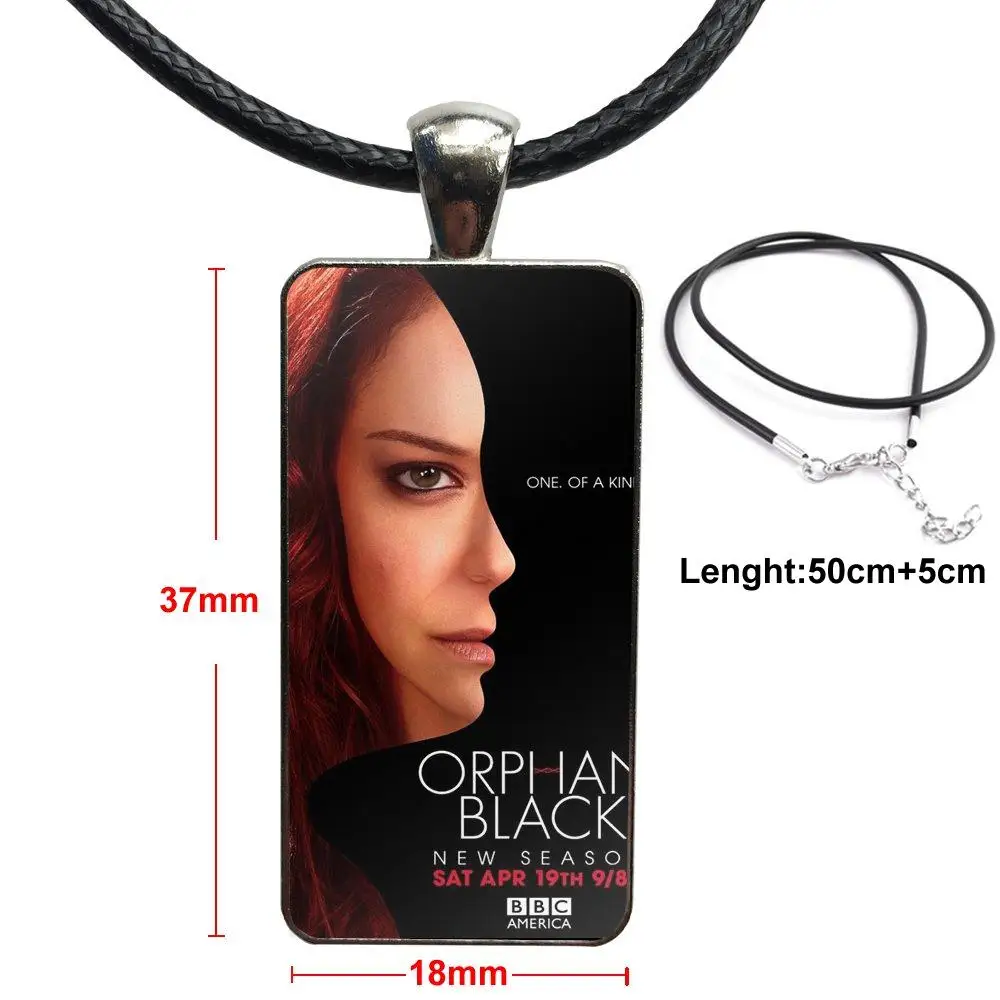 

For Girls Statement Maxi Glass Cabochon Choker Pendant Rectangle Necklace Steel Color Jewelry Orphan Black Clone Club Quotes