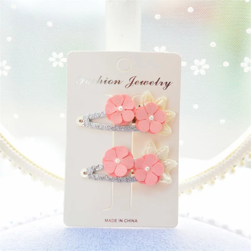 10 шт./лот детские заколки для волос девочек малышей двойные цветы шпильки заколка