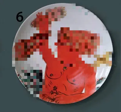 

Fassianos European character style creative home background wall decoration plate art hanging plate ceramics