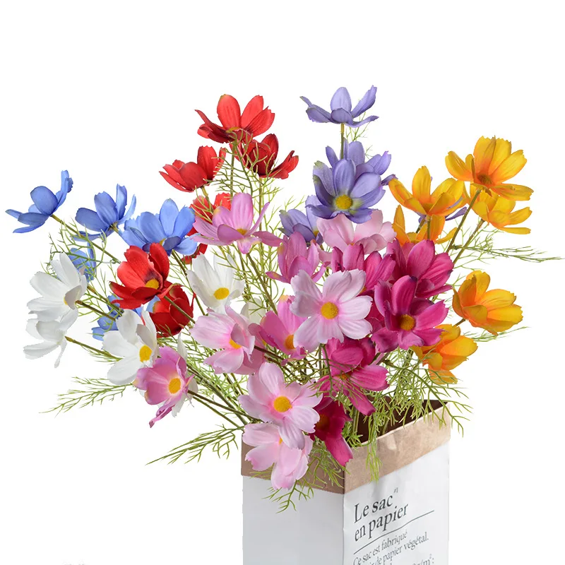 Искусственные цветы 6 головок космос искусственные пионы украшение для дома