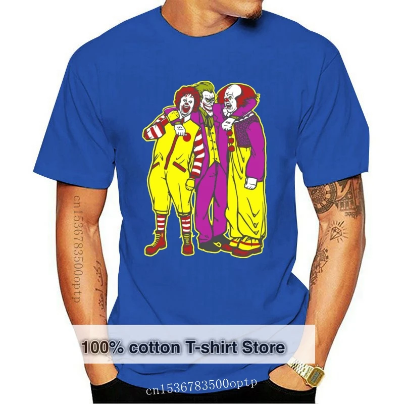 

Новая футболка с пародией клоуна Рональда МакДональда Джокера пеннивайда трио * много цветов