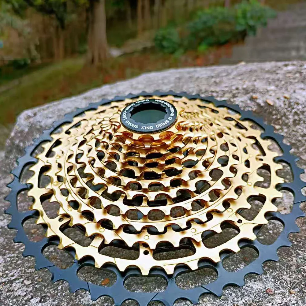 

Sroad 11-50T 12s Cassett 12 speed Bicycle Cassette 12v CNC Bike Freeewheel fits Shimano Super Light CNC Bicycle Cassette