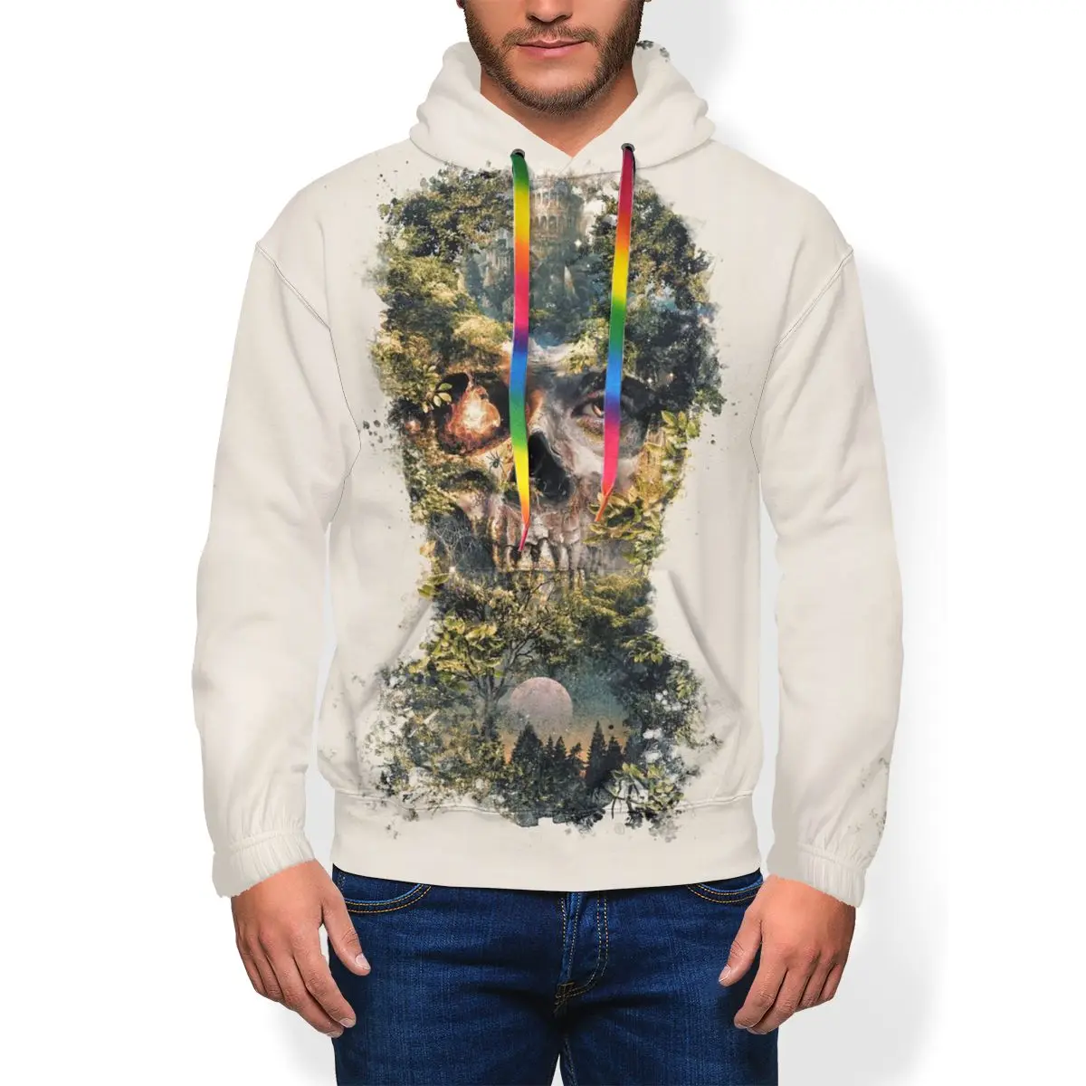 Мужская толстовка с капюшоном из полиэстера надписью The Gatekeeper | одежда