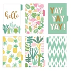 6 шт.компл. милая бумага с 6 отверстиями для ежедневника, канцелярские принадлежности A5, A6