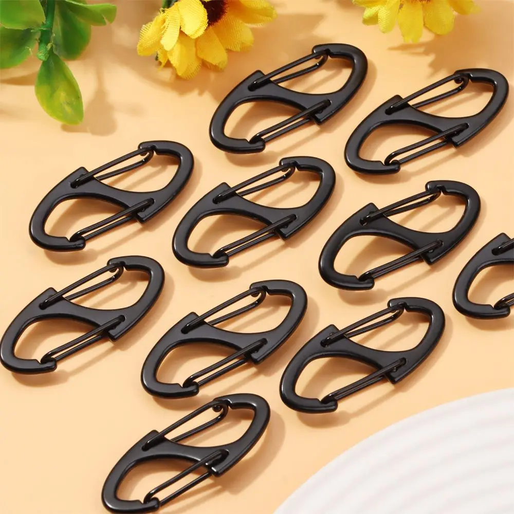 

10pcs Durable Outdoor Camping S Type Anti-Theft Key-Lock Tool Zinc Alloy Carabiner Backpack Buckle Keychain Hook