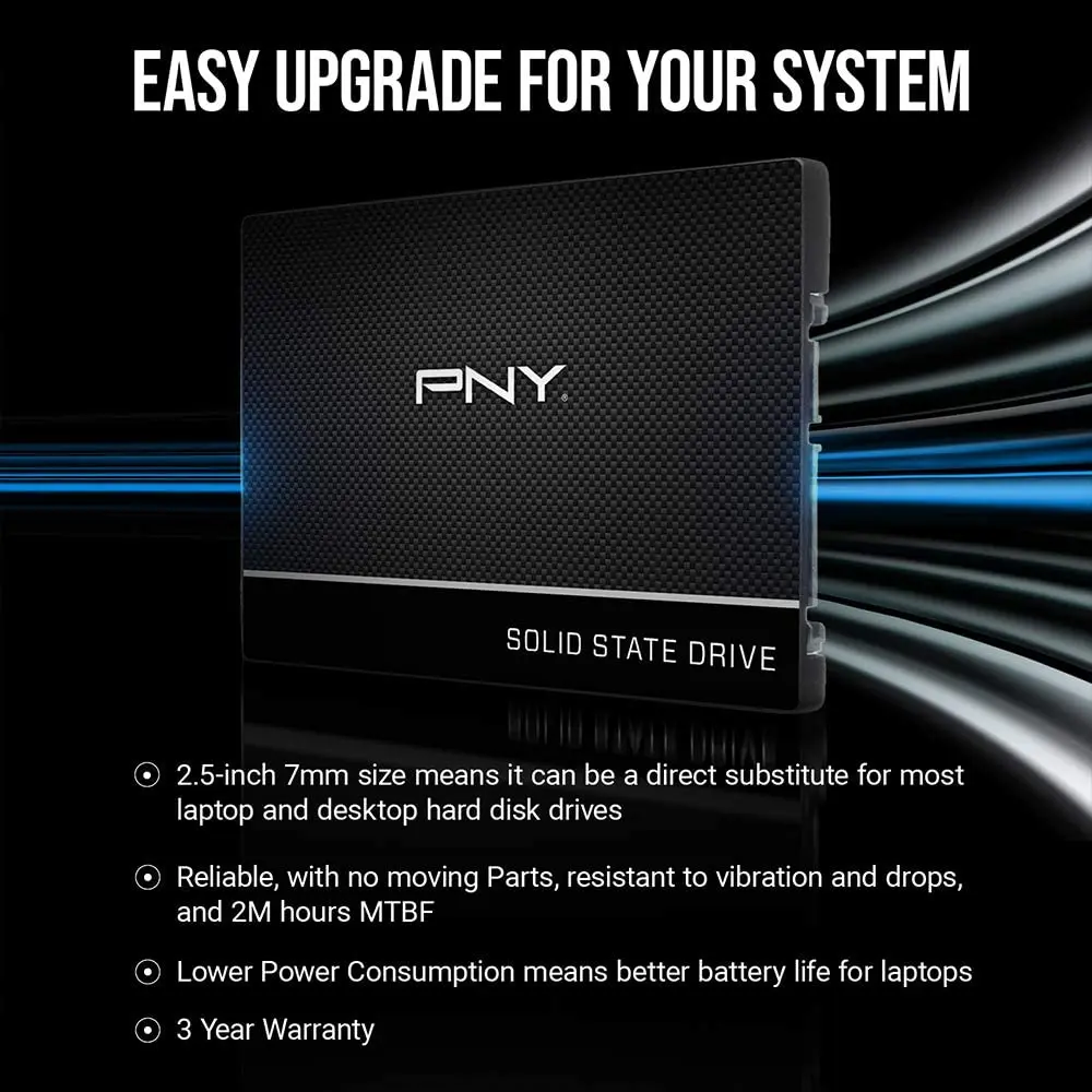 PNY CS900 SSD 120 ГБ 240 480 960 3D NAND 2 5 &quotSATA III Внутренний твердотельный накопитель |