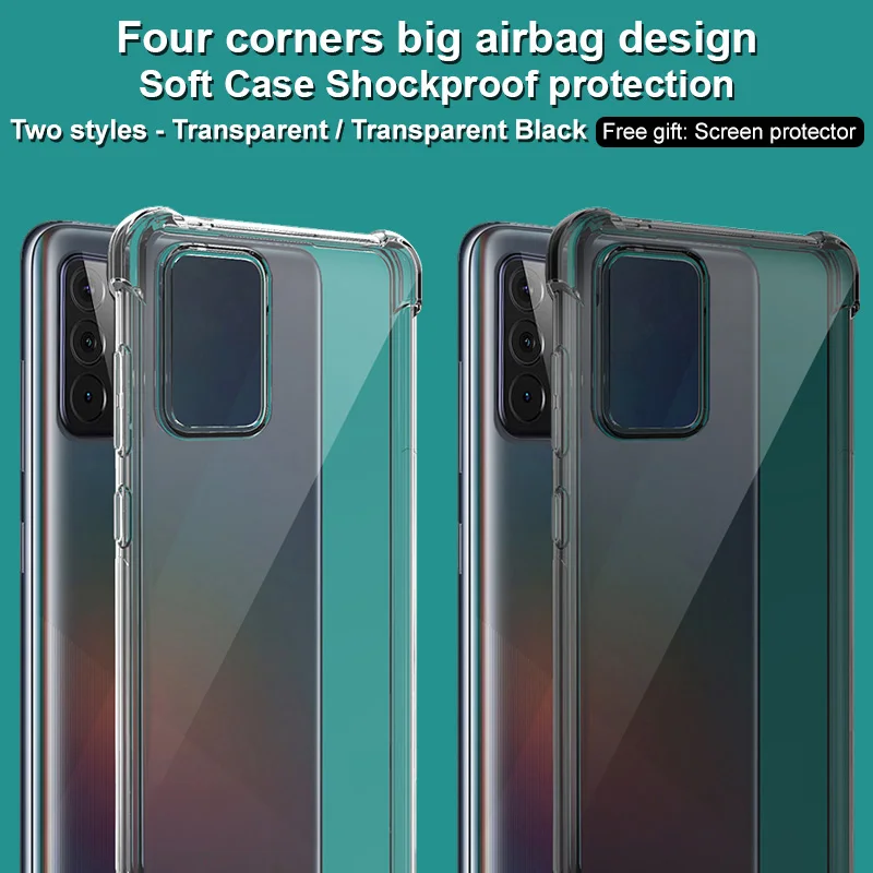 

Чехол для Samsung Galaxy A72 4G IMAK, противоударные соединители, подушки безопасности, мягкая задняя крышка из ТПУ, чехол для Samsung A72 5G