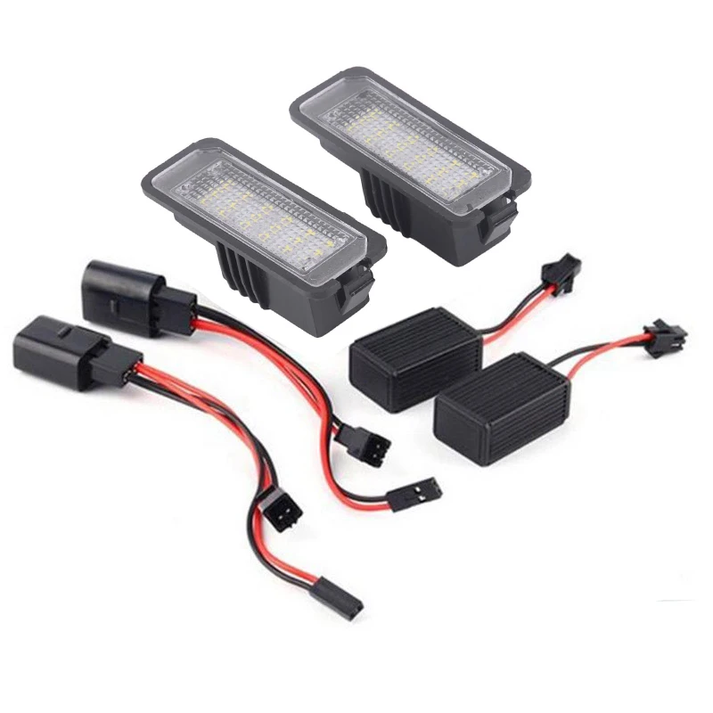 

2Pcs Car LED Number License Plate Lights for Skoda Superb Seat Altea Exeo Ibiza