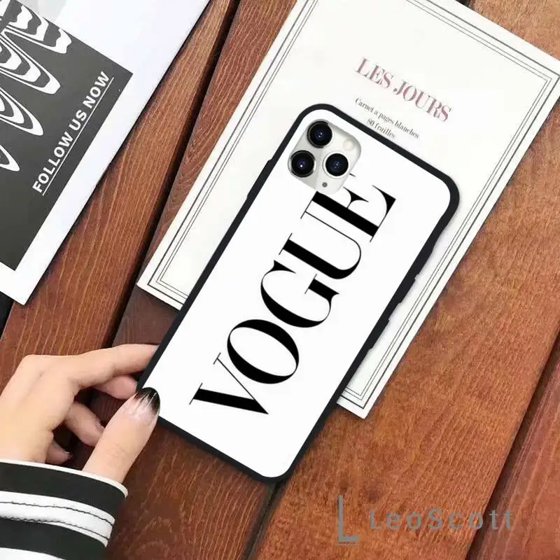 

fashion magazine vogue Phone Case for iPhone 11 12 pro XS MAX 8 7 6 6S Plus X 5S SE 2020 XR Soft silicone