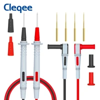 cleqee p1505b 1000v10a 150cm universal double silicone wrap with sharp needle multimeter probe test lead for digital multimeter
