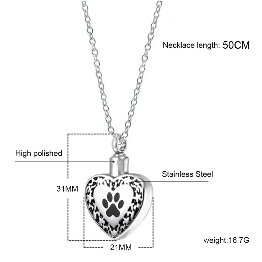 Популярная подвеска в виде сердца из титановой стали ожерелье для праха