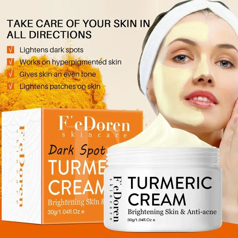 

Herb Turmeric Face Cream Repair Acnes Scar Dark Spot Treatment Moisturizer Whitening Lightening Against Acne Skin Care 30ml