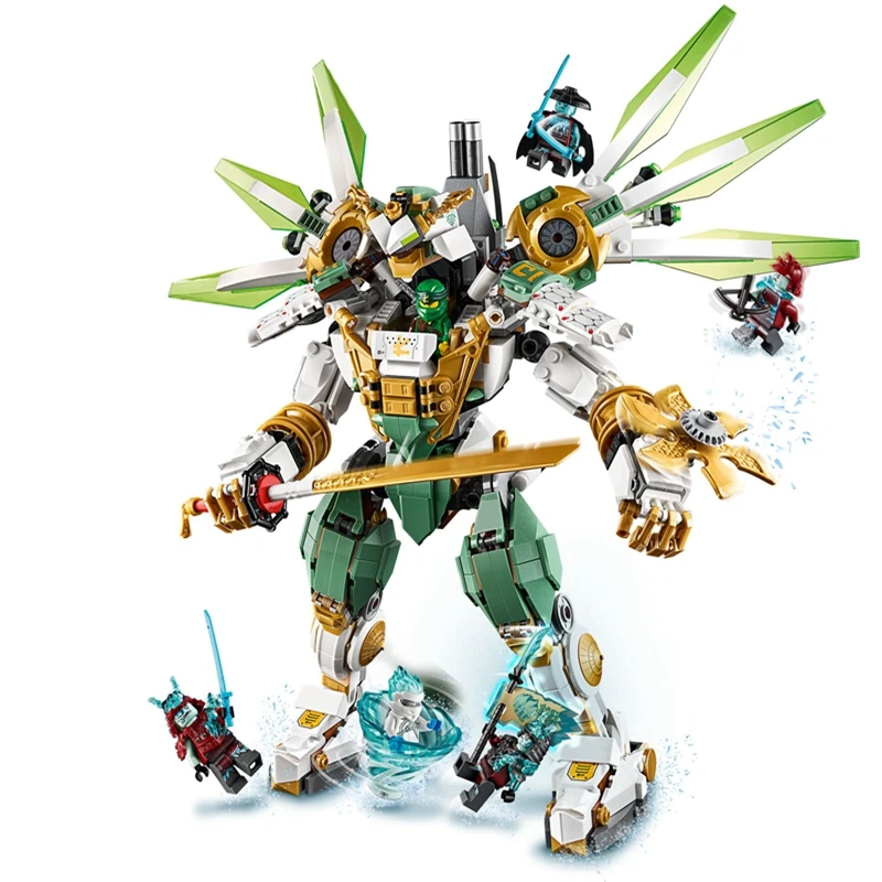 Новые Строительные блоки Ninjagoed Lloyd's Titan Mech Spinjitzu DIY Развивающие 70676 ниндзя