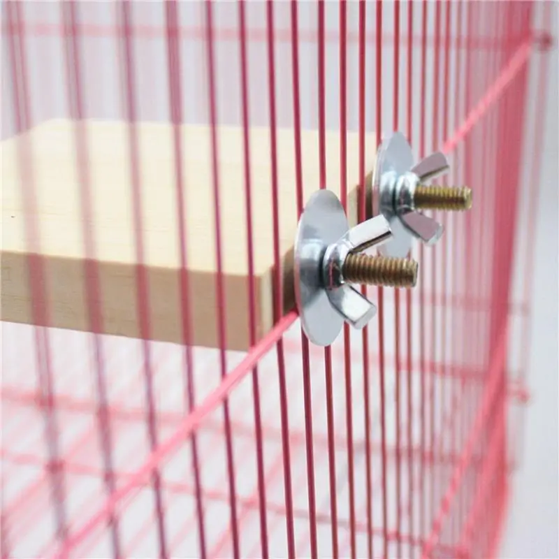 

Parrot Stand Platform Interaction Parrot Training Toy Wooden Square Bird Corner Shelf For SmallAnimal Cage Platform Pet Supplies