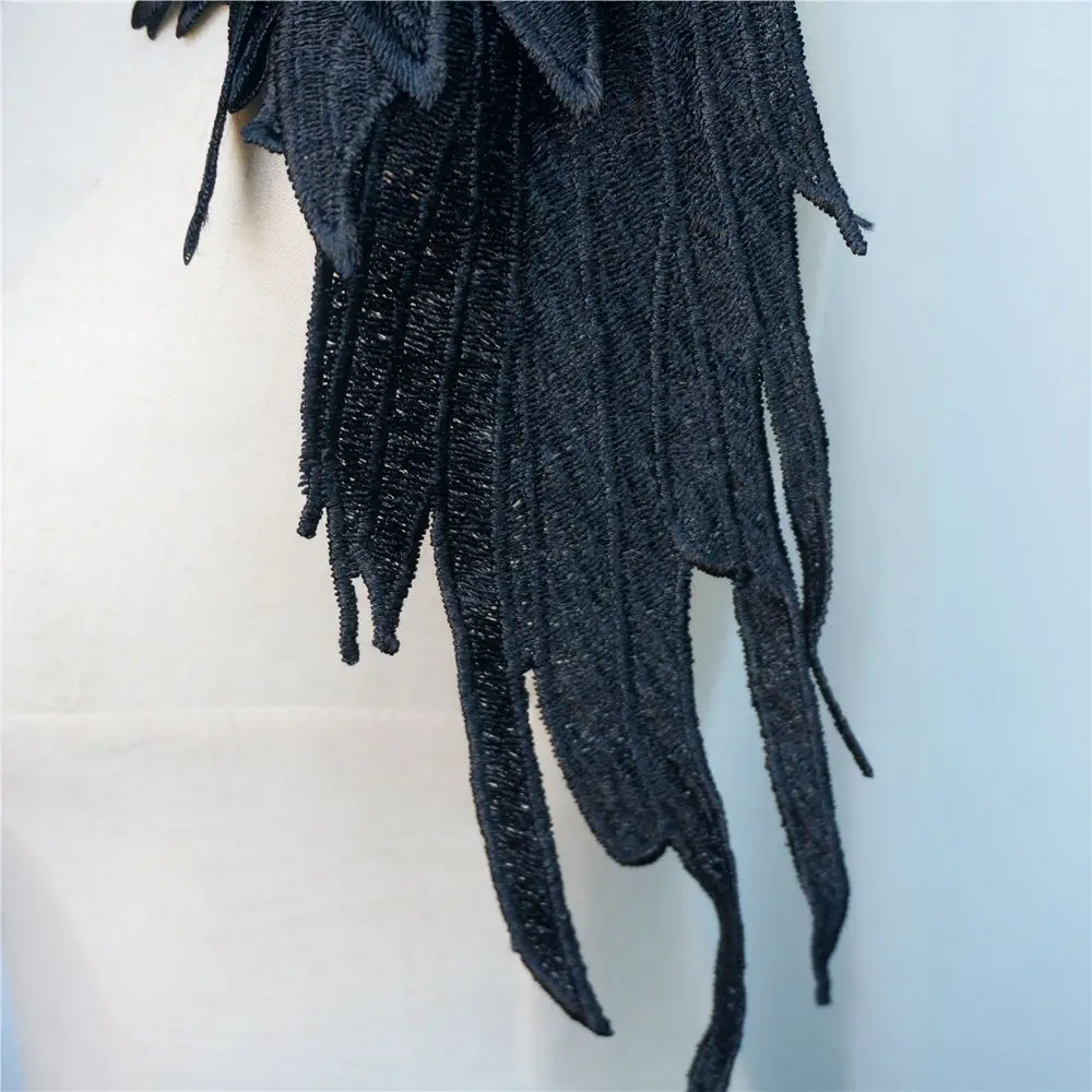 2 шт. нашивки с черными перьями для платья|Заплатки| |