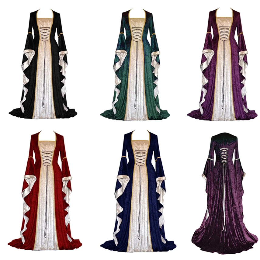 Женское средневековое платье в стиле ретро благородные костюмы на Хэллоуин