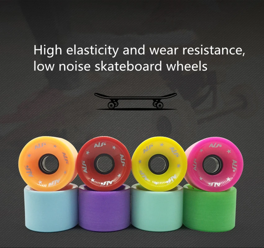 1pcs Land surfboard wheel accessories 80A frosted electric skateboard wheel multicolor brush street wheel longboard pulley images - 6