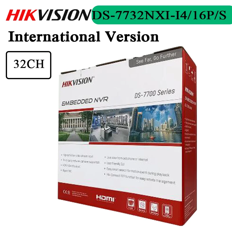 Verkaufen Freies Verschiffen 32Ch 1U 16 POE AcuSense 4K NVR DS-7732NXI-I4/16 P/S Ersetzen DS-7732NI-I4/16 P