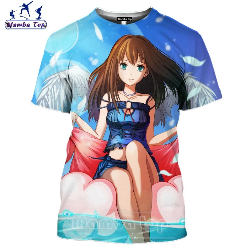 Топ Mamba с аниме футболка для мужчин и женщин круглым вырезом новейшие 3D японские