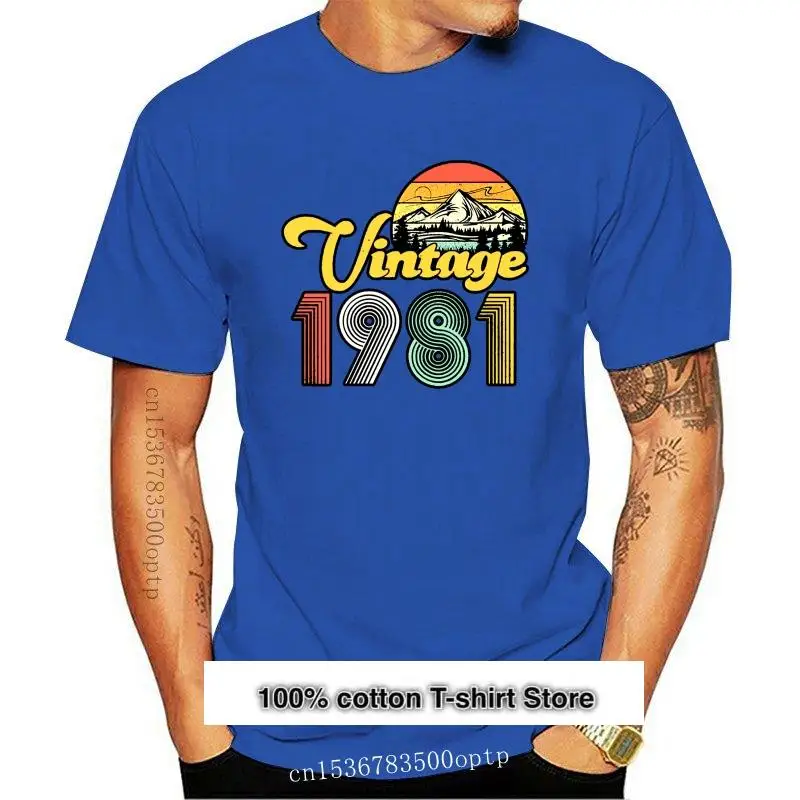 

Camiseta Retro Vintage para hombre y mujer, camisa para cumpleaños, 38th, 1981