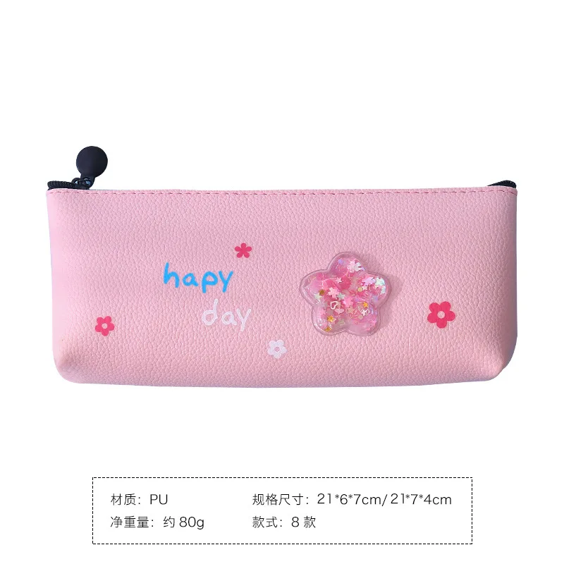 1 Pcs Kawaii Pencil Case Simple antler skin Gift Estuches School Box Pencilcase Bag Supplies Stationery | Канцтовары для офиса и