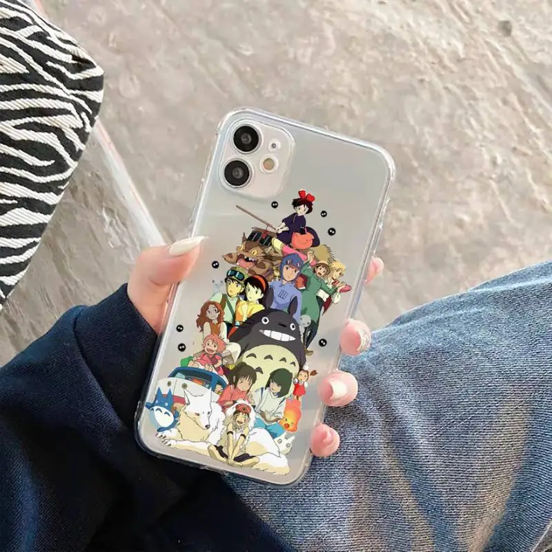 

Spirited Away Phone Case Transparent for iPhone 12 11 mini pro XS MAX 6 6S 8 7 Plus X 5S SE 2020 XR