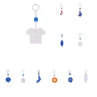 Плавающий брелок для ключей с яхтингом, лодкой-якорь, доска для серфинга, Дельфин