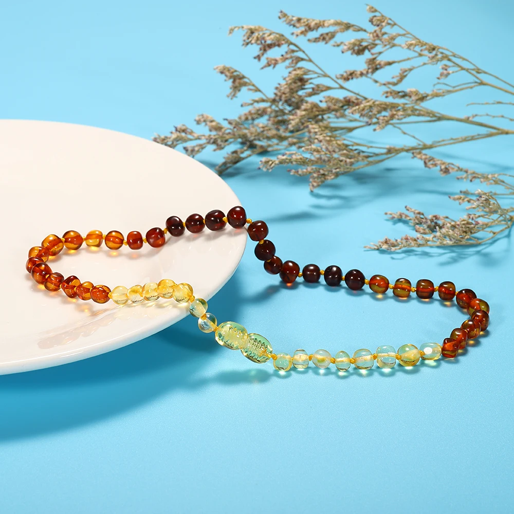 HAOHUPO Classic Natural Amber Necklace Certificate Authenticity Genuine Baltic Stone Childre baby Gift 14 Color | Украшения и