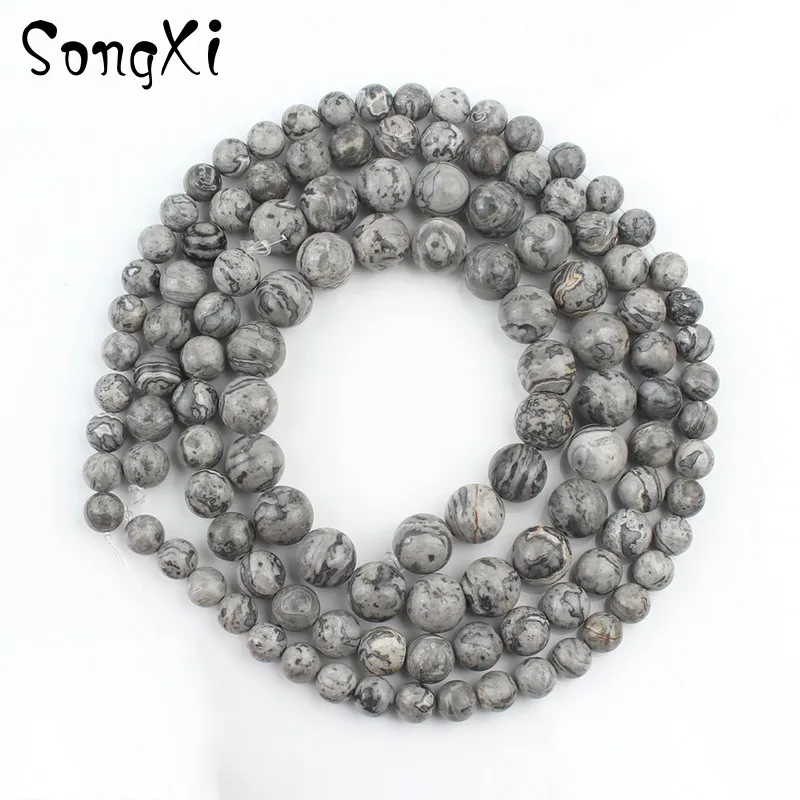 Круглые бусины с натуральным камнем россыпью для изготовления ювелирных изделий