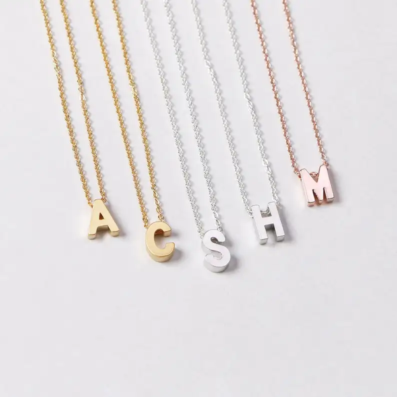 DOREMI A Z персонализированные ожерелья с буквой кулон ожерелье Первоначальный