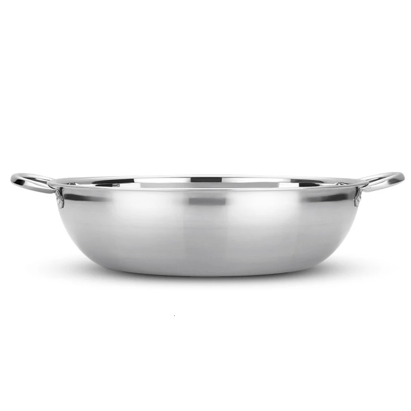 30 см 2 отсека Hotpot Нержавеющая Сталь Приготовления супа горшок со стеклянной крышкой половник-дуршлаг кухонная посуда для индукционной плиты