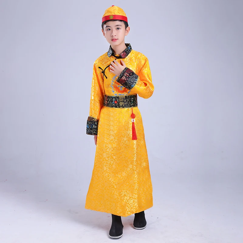 Boy Style 3 Классический в стиле ханьфу династии Цин Традиционный китайский стиль Emboridery танцевальный костюм для детей принцесса принц Ретро карнавальный наряд - Цвет: Boy Style 3