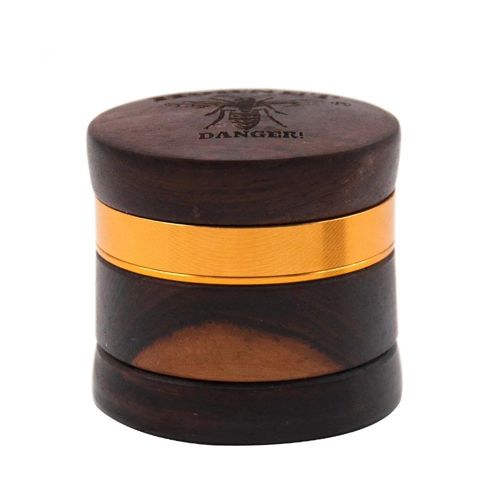 HORNET EbonyHandmade Tobacco Herb Grinder 60 мм 4 слоя алюминия травяной Grinder Дым с острыми алмазными зубами для курения