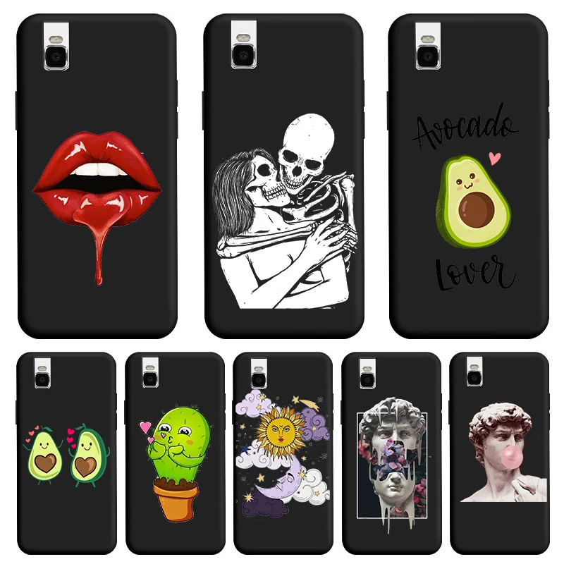

Personality Black Fashion Phone Case For Honor 7i Case Silicone Soft Matte Colorful TPU For Huawei Shot X Personality Tide Cover