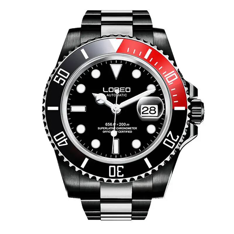 LOREO 9201 Германия 200M archetype diver's watch автоматический самоветер календарь устойчивый